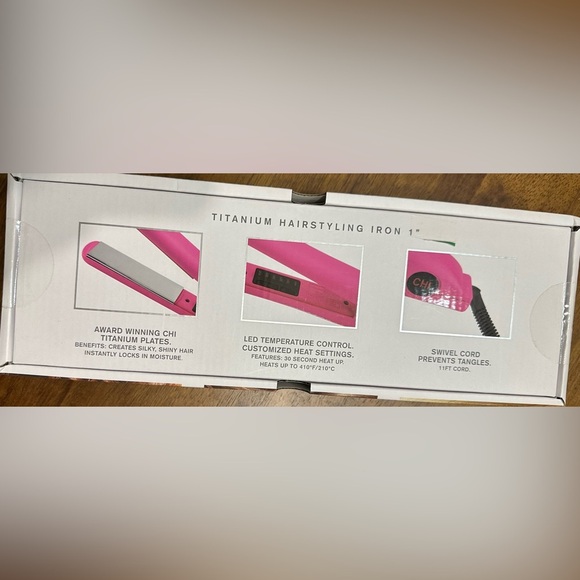 CHI Titanium Hairstyling Iron 1" for Straightening, Curling, & Waves - Pink - Picture 4 of 9